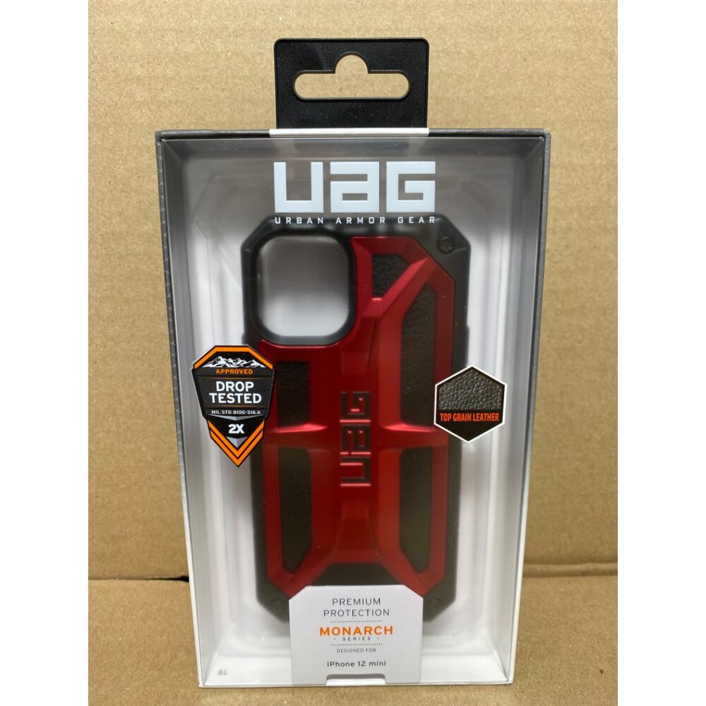 UAG iPhone 12 Mini Case Crimson Red Black Premium Urban Armor Gear Monarch Slim‎